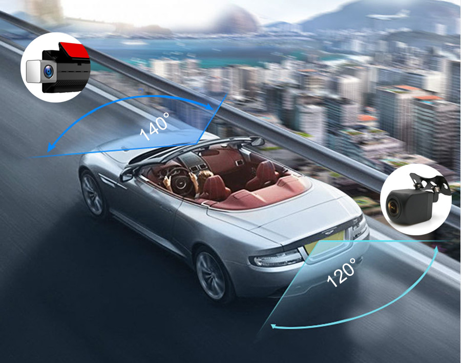 4G 3inch Android 8.1 ADAS Dual Micro Dvr Dash Cam With DVR System 128G 24H