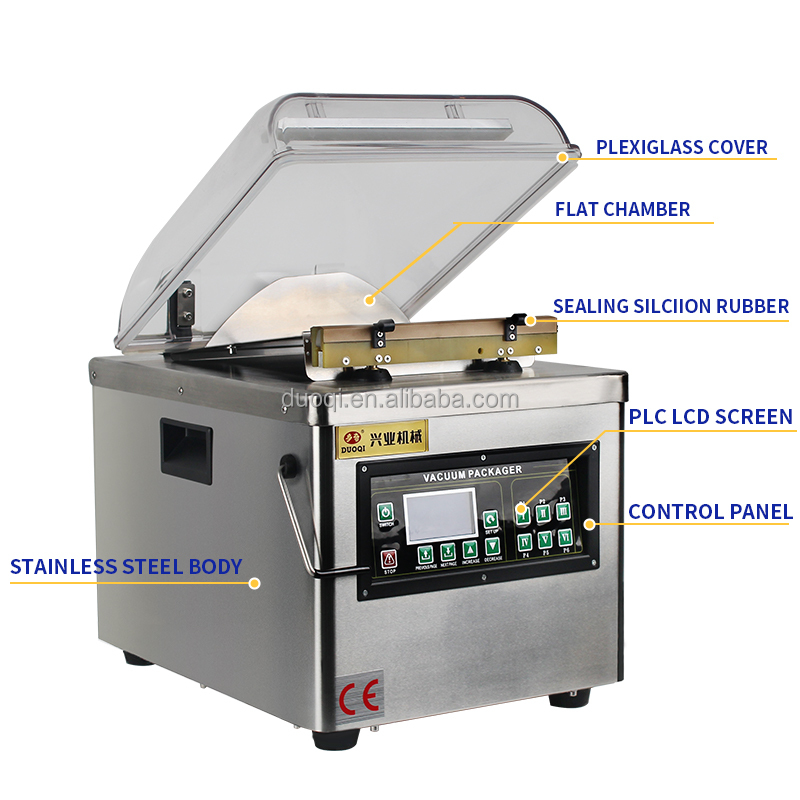 DQVC-260PD Beverage Commercial Vacuum Packing Machine High Efficiency Vacuum Sealing Machine