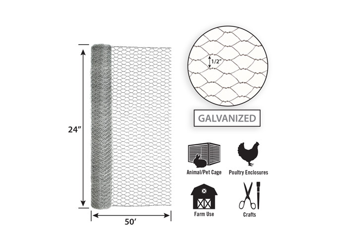 Anti Oxidation 2m Wide Hexagonal Wire Mesh With 20mm Mesh