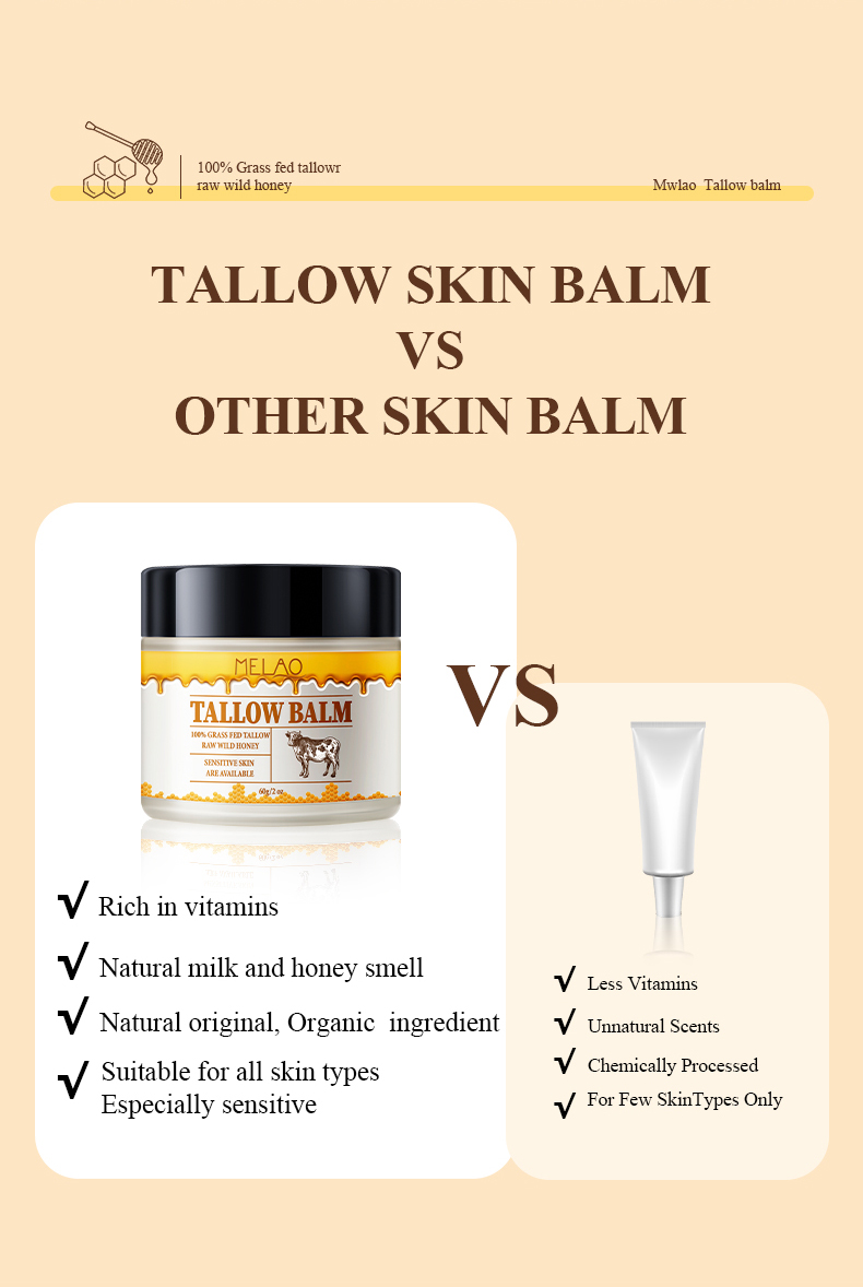 Natural Facial Private Label Body Lotions Vitamins Face Care Cosmetic Korean Skin Care Products Makeup Peptides Beef Tallow Balm
