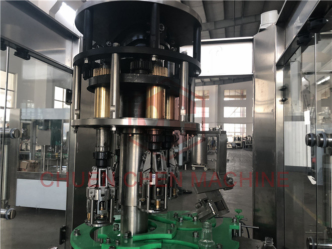 4 Head Aluminum Can Filling Screw Capping Machine Bottled Water Manufacturing Machine