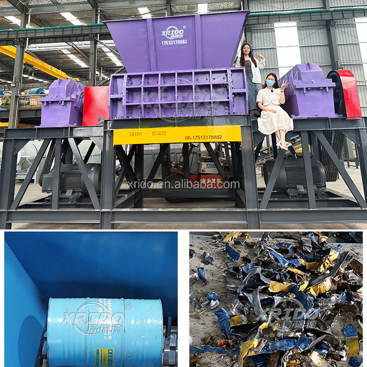 Factory Price Double Shaft Plastic Shredder for Waste Plastics Recycle Plant Plastic Block Shredder