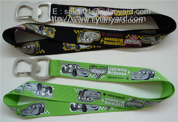 polyester lanyards with metal bottle opener