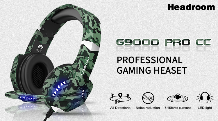 2.2m Cable Auriculares Gamer Wired Over Ear Headphones With Mic For Pc And Xbox