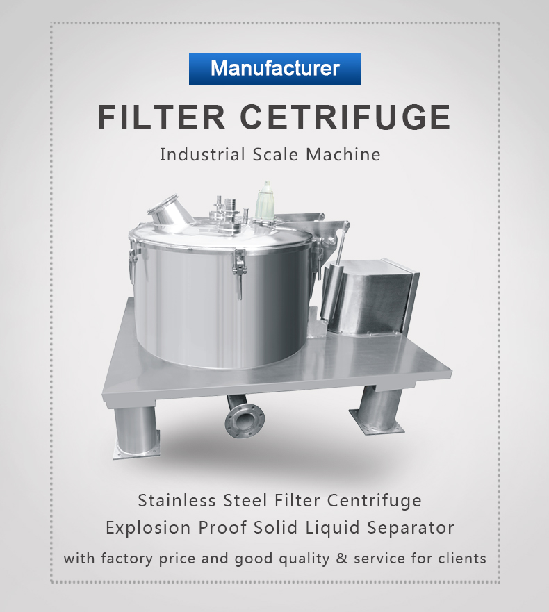 PS1000 Industrial vertical solid liquid separation solid bowl basket centrifuge