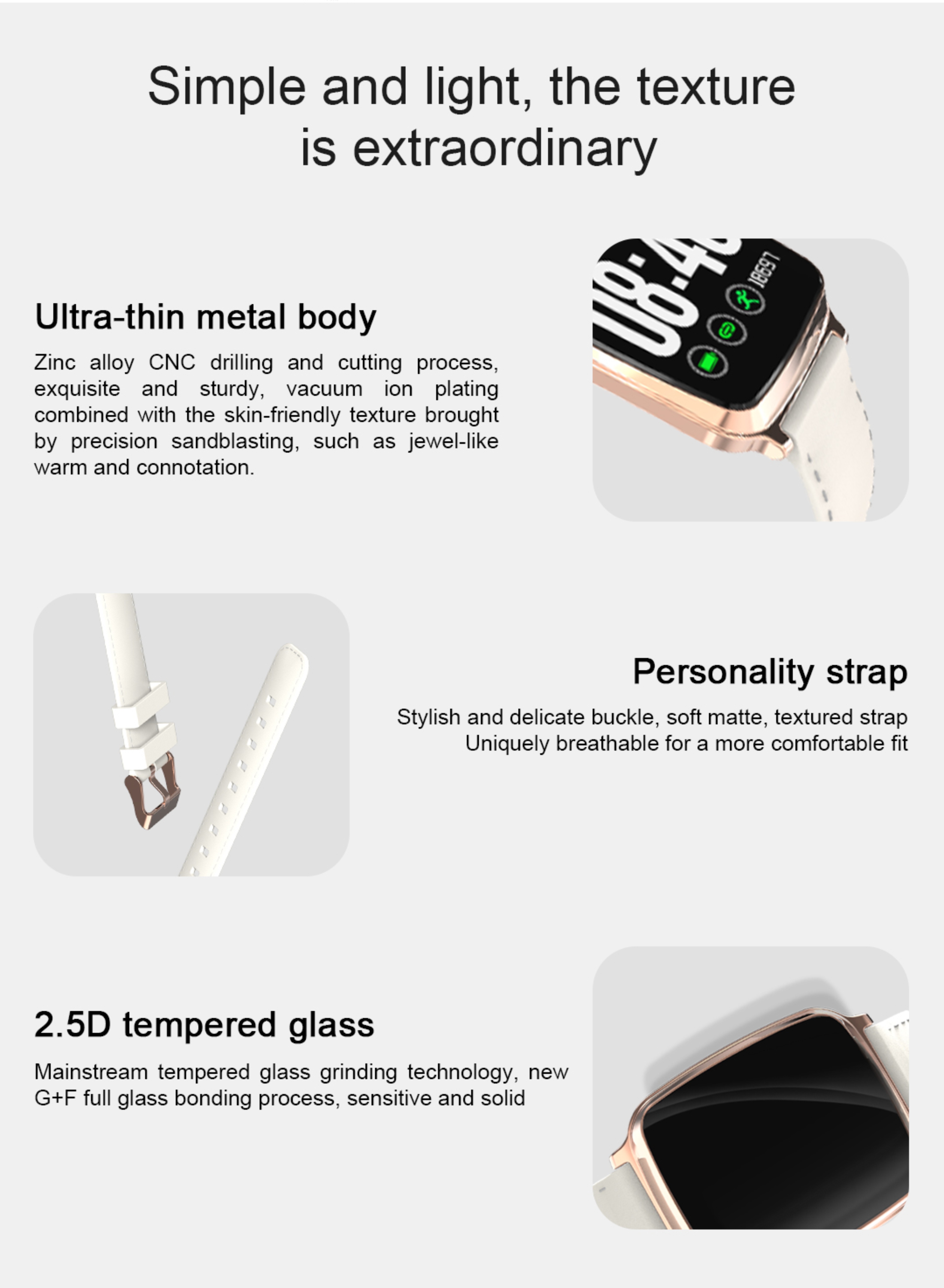 M10 Square Shape Smartwatch Waterproof Blood Oxygen Ip67 Customized
