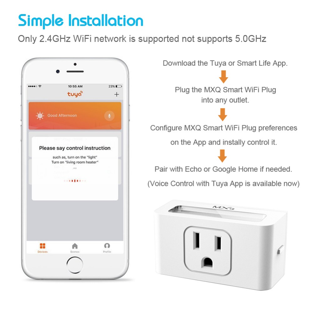 Alexa US Standard Remote Plug Socket , Wifi Wall Socket With Energy Monitoring