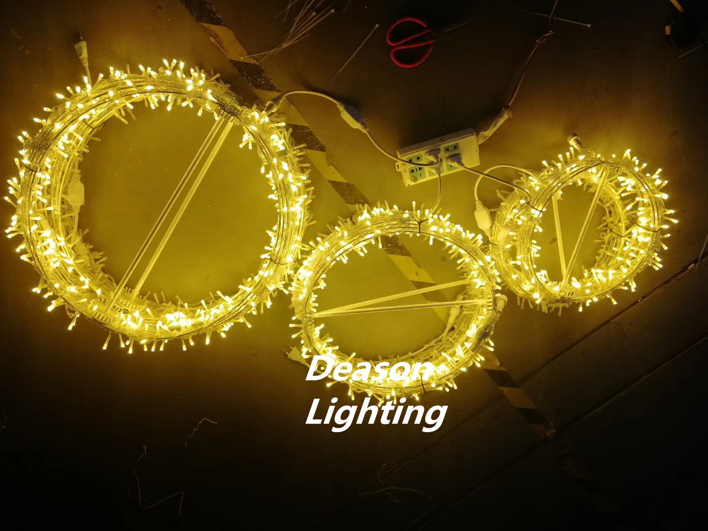 large outdoor christmas decoration lighted hanging foldable ball lights
