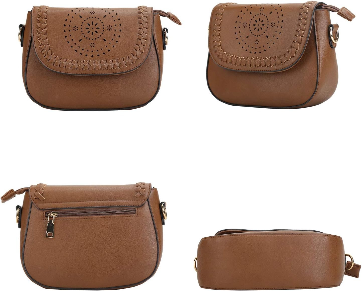 KKXIU Crossbody Bags for Women Hollow Purses with Adjustable Strap