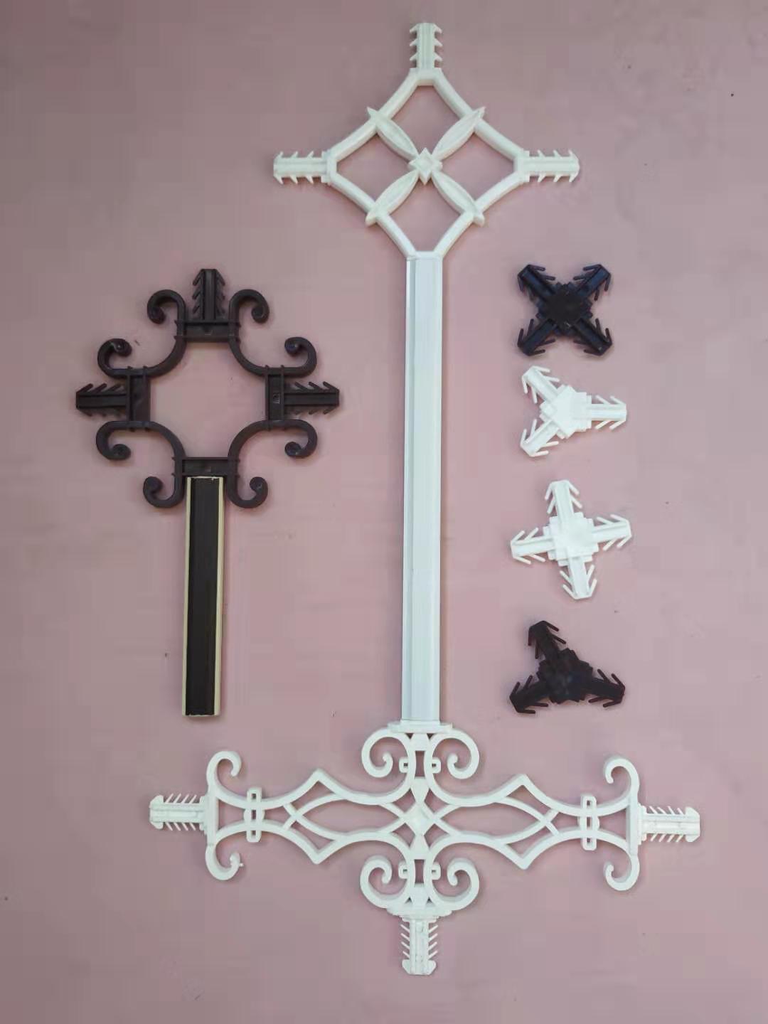 Customized Y Shape Plastic Corner Connector Aluminium Georgian Bar Accessories