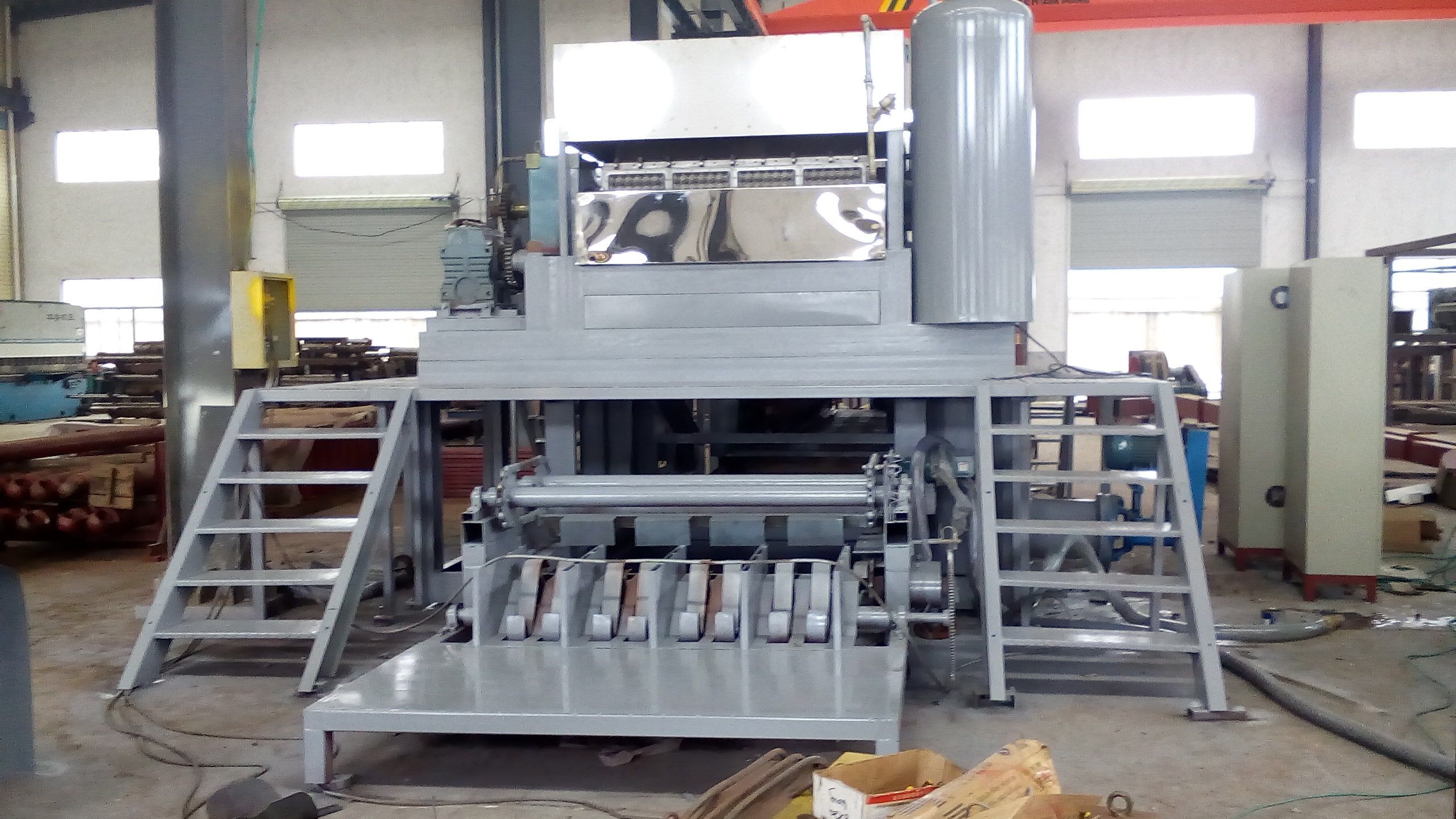 Eco Friendly Egg Tray Production Line , Waste Paper Apple Tray Making Machine