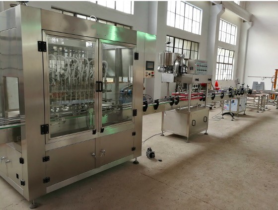 Automatic 1-5L Plastic Bottle Lubricate Oil Shampoo Filling Capping Labeling Machine