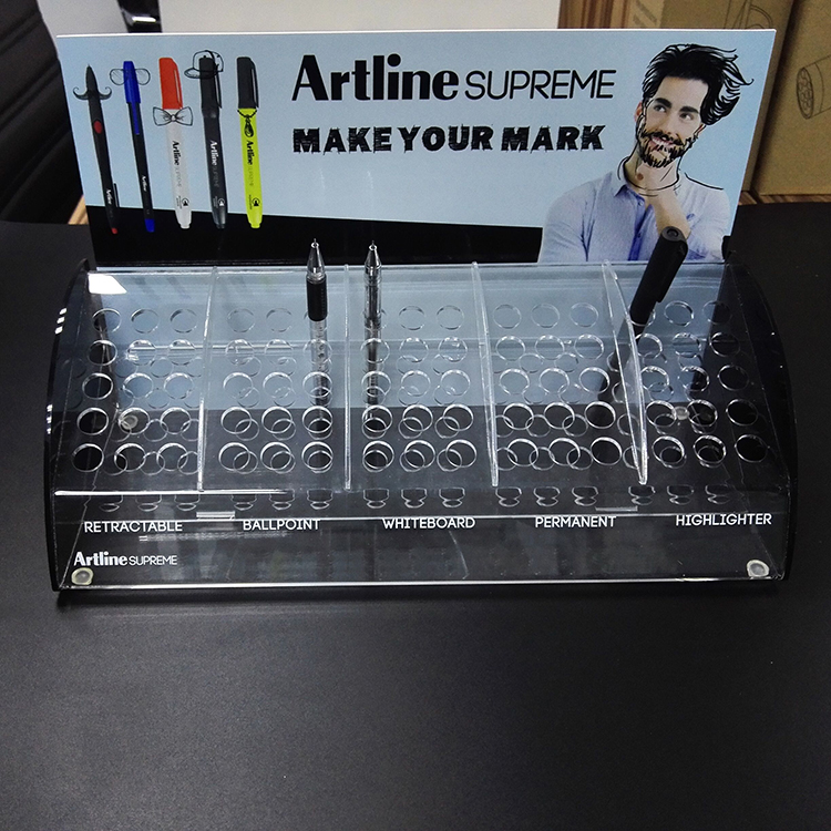 Custom Acrylic Pen Display Stand Acrylic Pen Display Holders For Company Staff