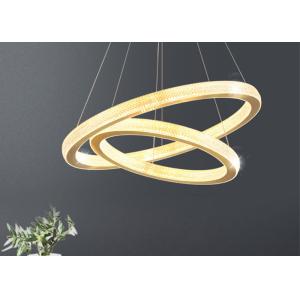 Size 40x60x80x100cm Clear Gold Color LED Ring Ceiling Light For Hotel Hall