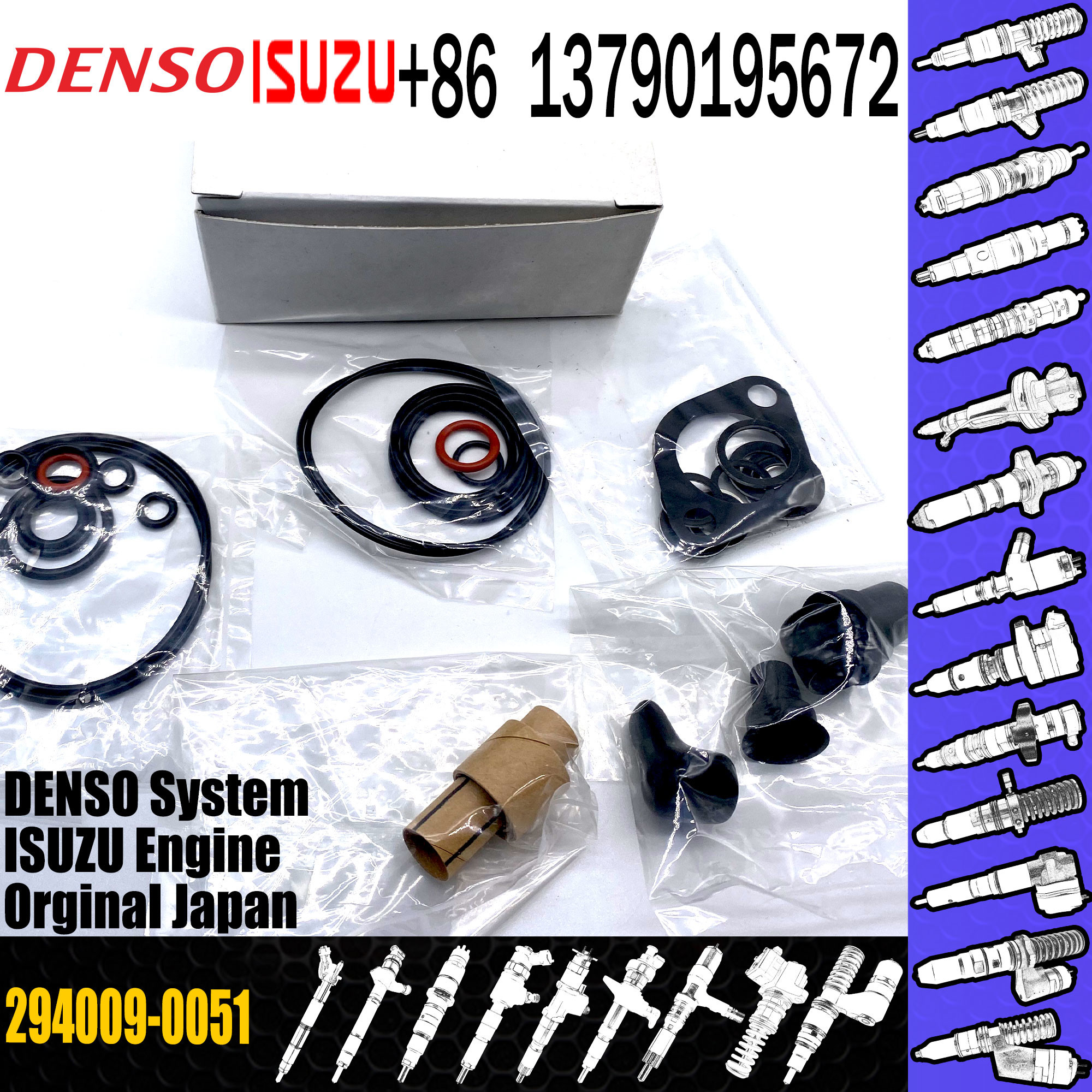 Denso HP3 Injector Control Valve 294009-0051 Repair Kits For Excavator