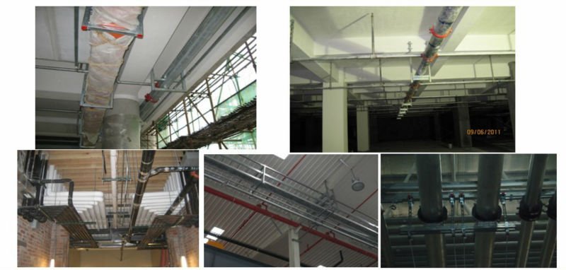 Wall Cantilever Support Bracket Steel Building Hanging Rail Roller 1200mm 1000mm
