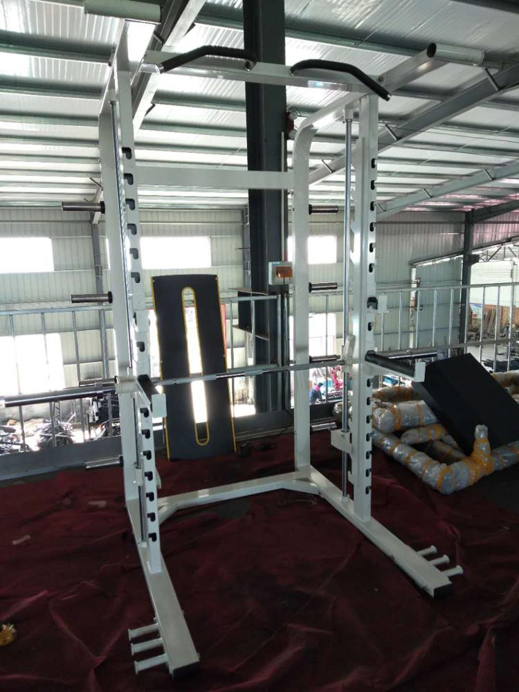 Commercial Fitness Strength Training Power Bench Press Machine Steel Half Squat Rack Mutli Function Station