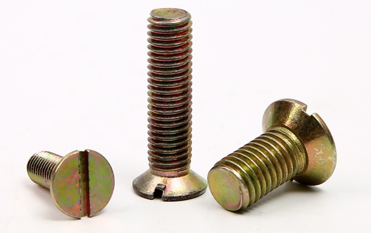 DIN 963 Slotted Countersunk Flat Head Screws M4 , Rockwell B71 Hardness