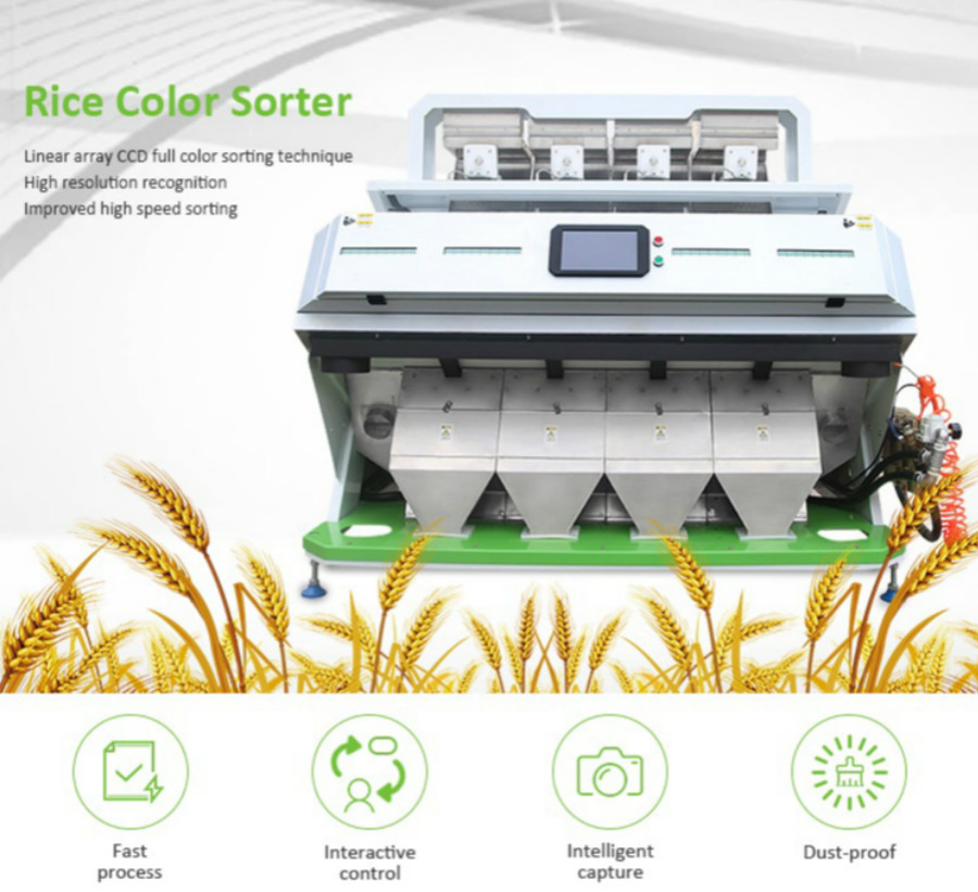 China Rice Color Sorter High quality CCD Rice Color Sorter Optical Rice Sorting Machine