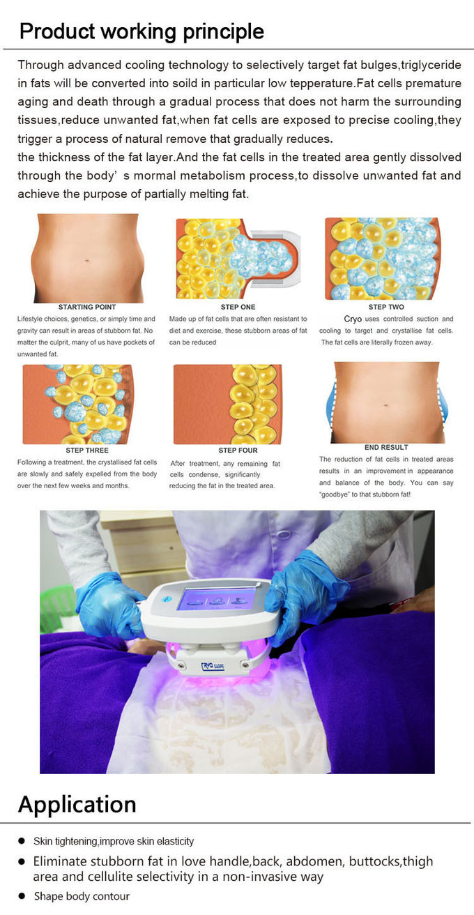 Hot sale !!! 4 Cryo handles cryolipolysis 5mhz rf cavitation cryolipolysis body slimming machine LF-207C