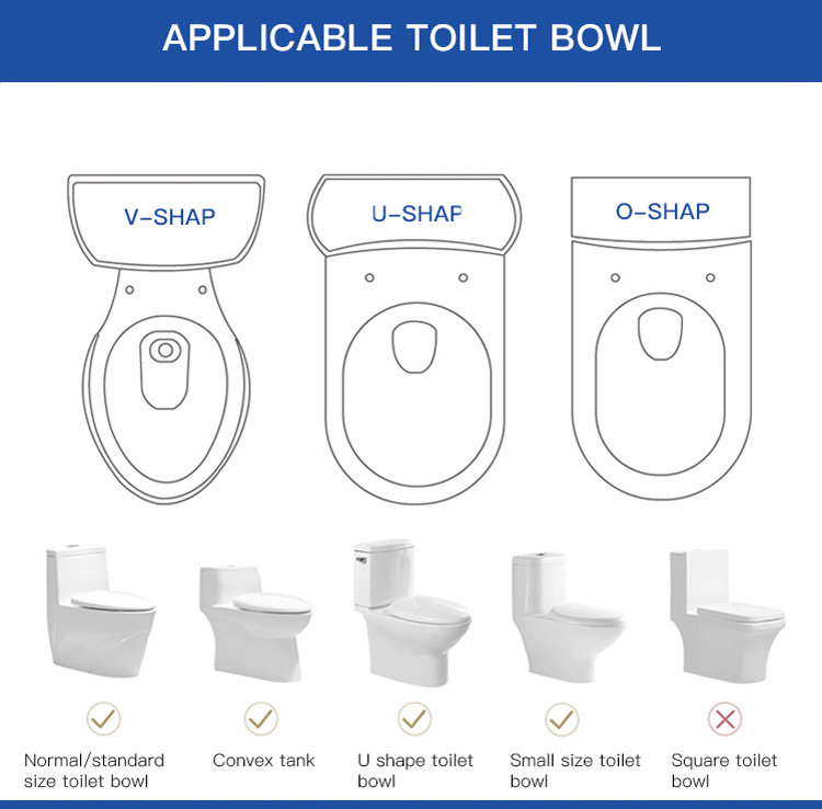 Energy Saving Smart Toilet Seat Cover Adjustable Air - Drying Temperature