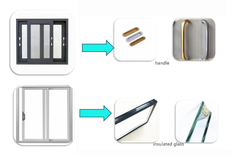 Sliding UPVC Window Horizontal Vertical Aluminum Sliding Window