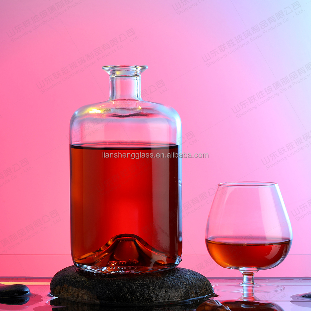 Glass Antica Farmacia Spirit Bottle with Custom Logo 500ml 750ml 700ml and Glass Cap