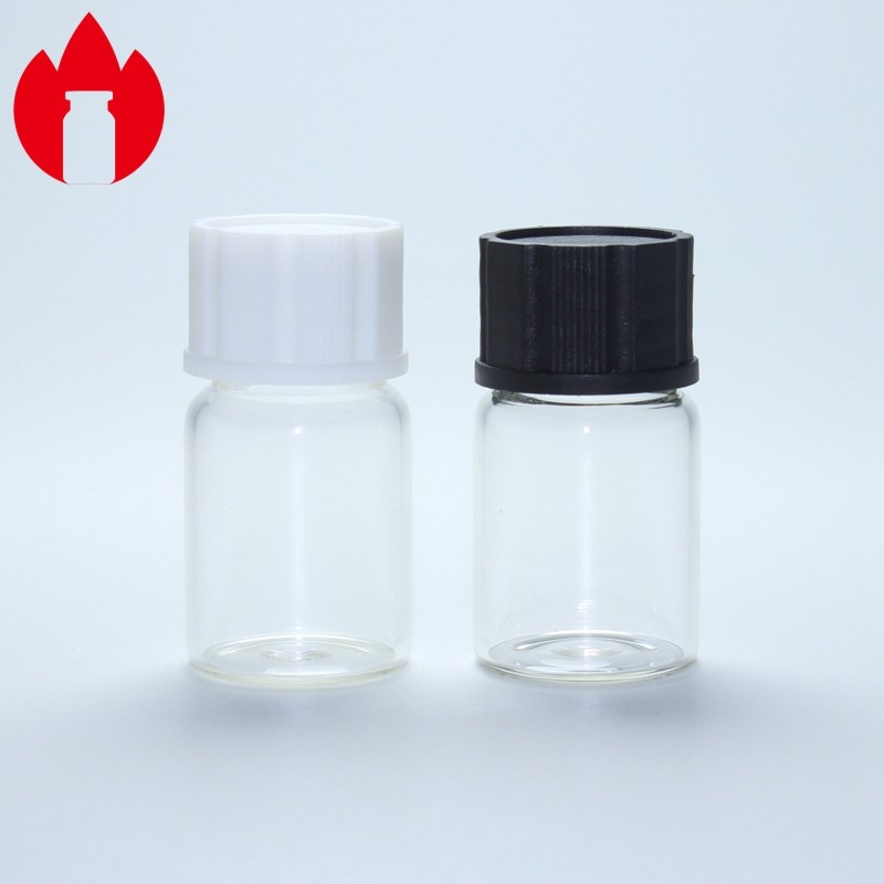 Printing 7ml Glass Vials With Screw Caps Plastic Hot Stamping