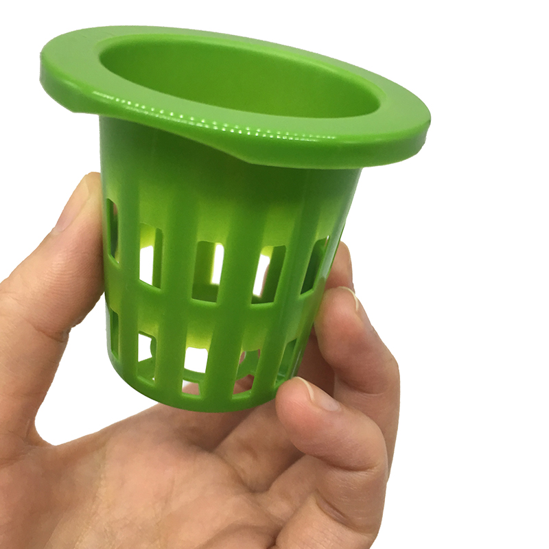 Food Grade Plastic PP 2inch Black Mesh Net Clay Pot Hydroponic Plant Cups with Sponge