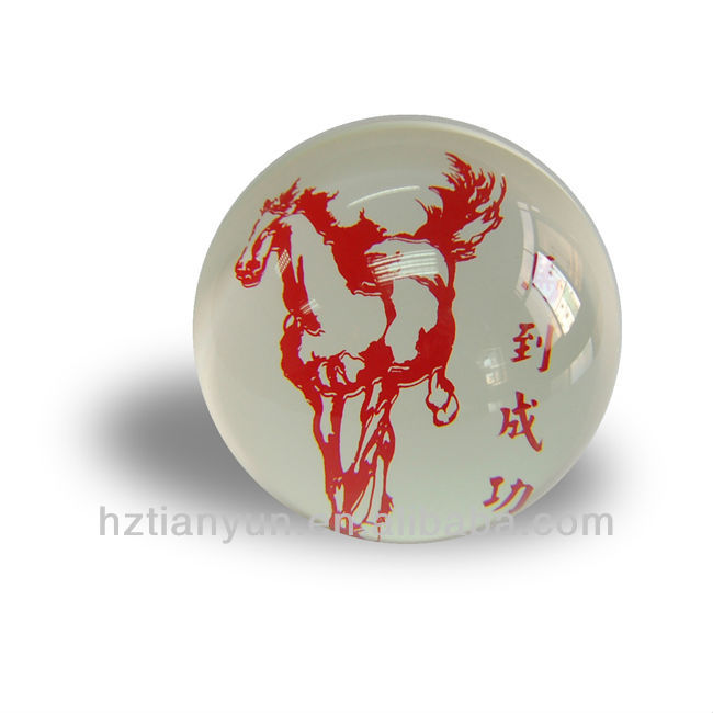 Business gift Flower Resin Ball , Crystal acrylic paper weight