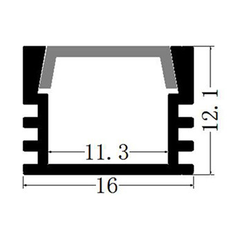 1612 LED Channel Extrusion Profiles Customized length