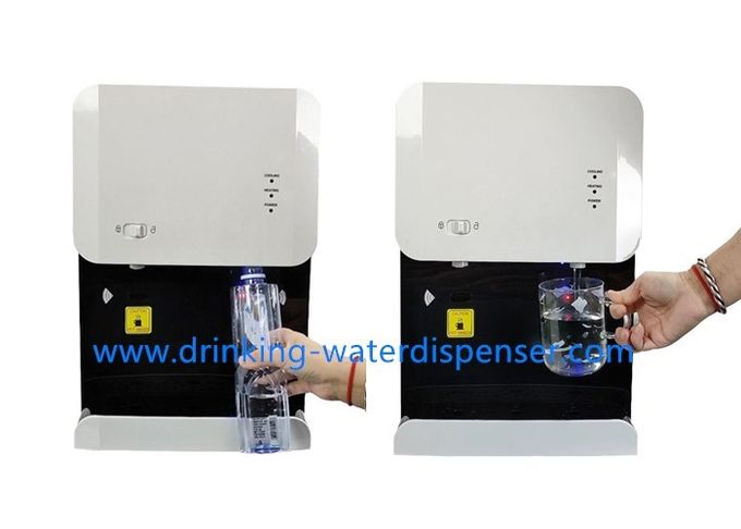 Touchless Tabletop Bottled Water Cooler Dispenser 105TS, water detected by cup sensing and solenoid valve controlling