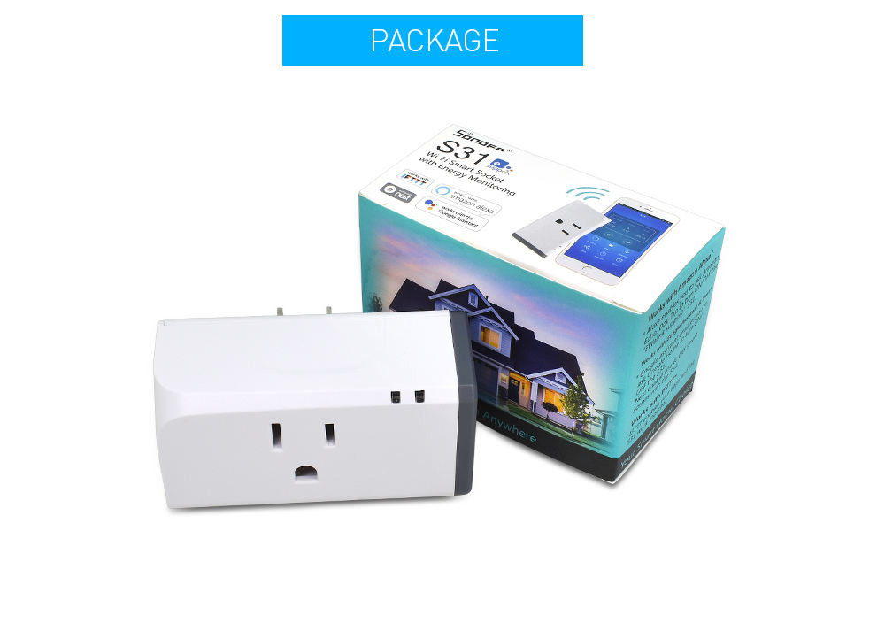 Sonoff US 16A Mini Wifi Smart Socket Home Power Consumption Measure Monitor