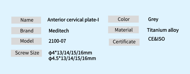 Anterior Cervical Screw Orthopedic Surgery Instrument For Cervical Fixation