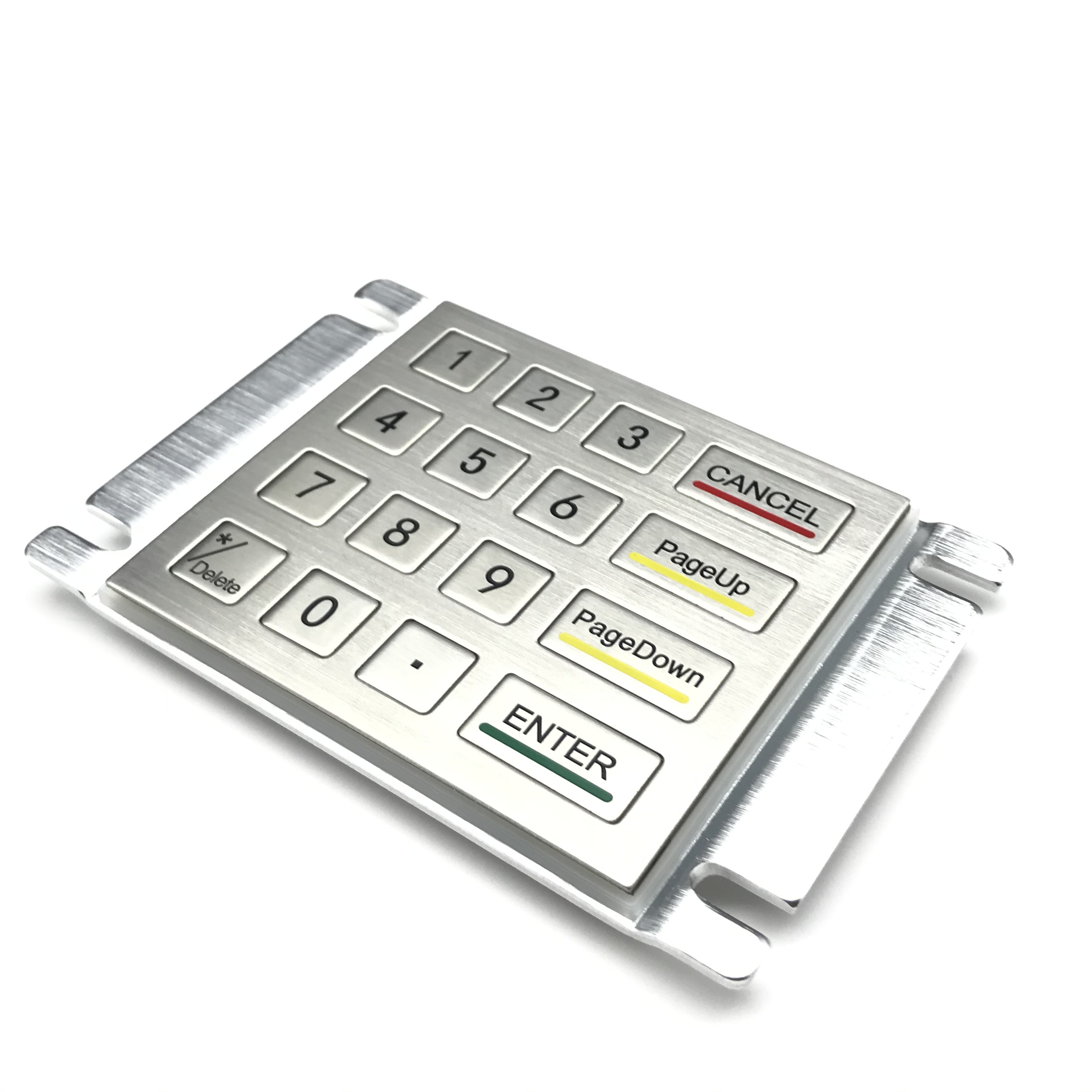 IP65 / IK07 Metal Industrial Mini Numeric Keypad 16 Keys Lightweight Keypad USB Rear Panel Mounted -40℃