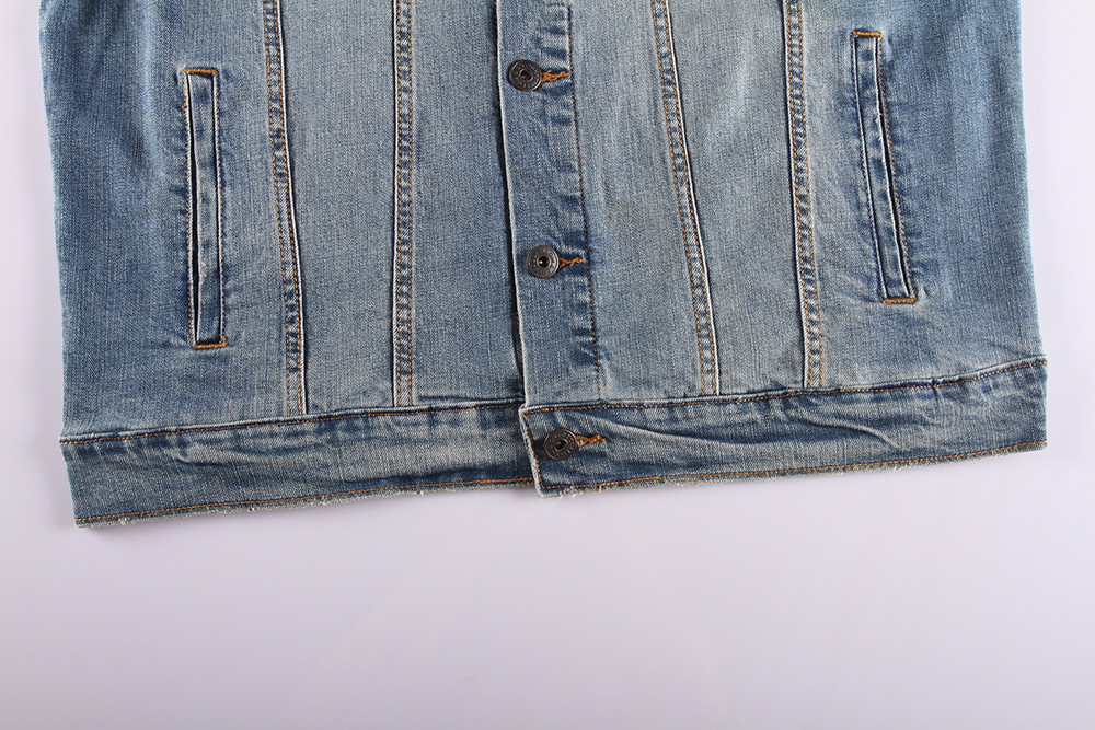 98% Algodon 2% Spandex Men'S Denim Jacket M L XL 2XL