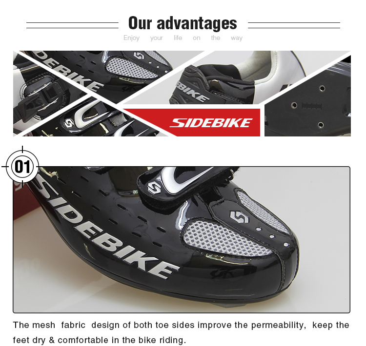 Custom Mens Waterproof Cycling Shoes Bright Color Printed Low Wind Resistance
