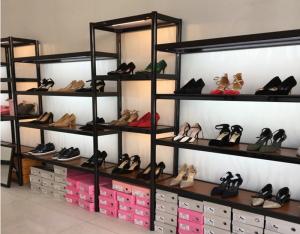 China Shopping Mall Shoe Display Equipment / Large Shoe Shelf Customized Modelling on sale