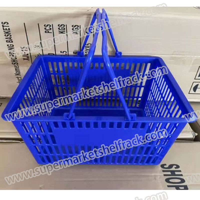 30L 0.38M Vegetable Single Handheld Shopping Baskets For Supermarket Grocery