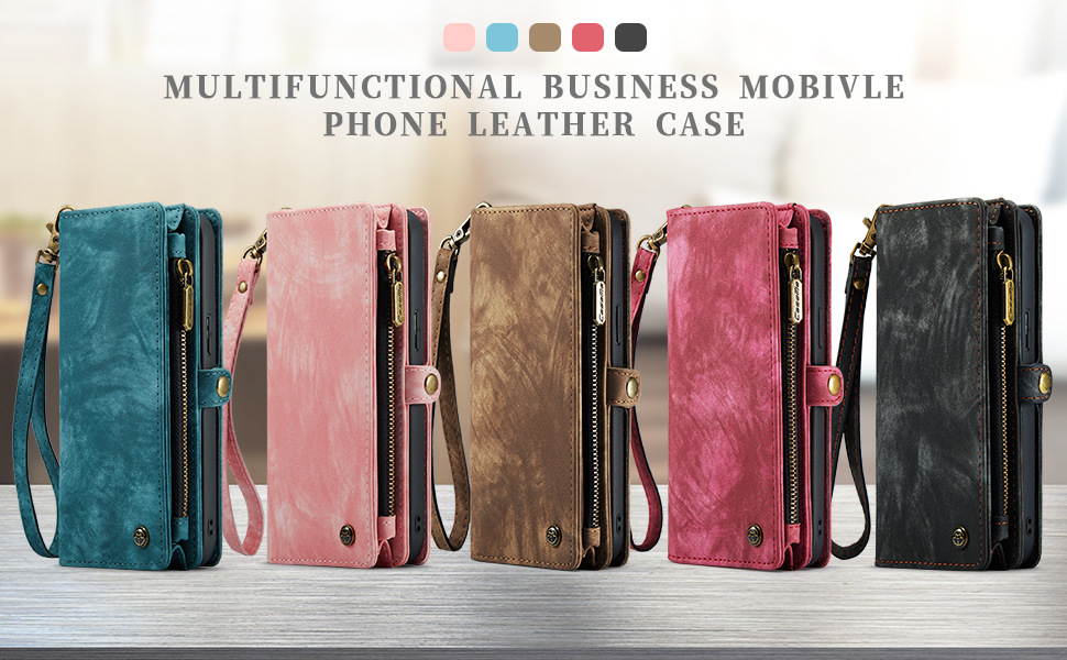 Samsung Compatible CaseMe Leather TPU Phone Cases for Iphone 13 14 Pro Max Card Slot