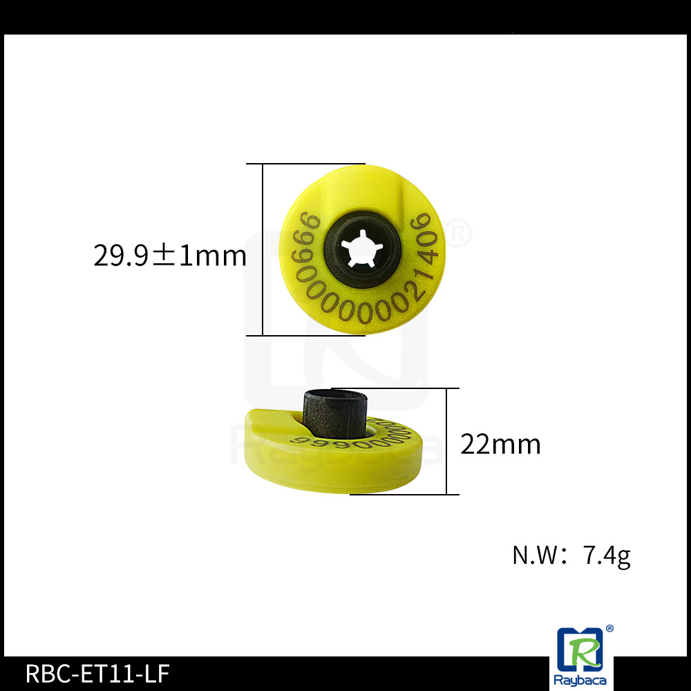 Customized livestock ID RFID electronic Ear Tags , Waterproof Two Pieces Ear Tags For Livestock Pigs