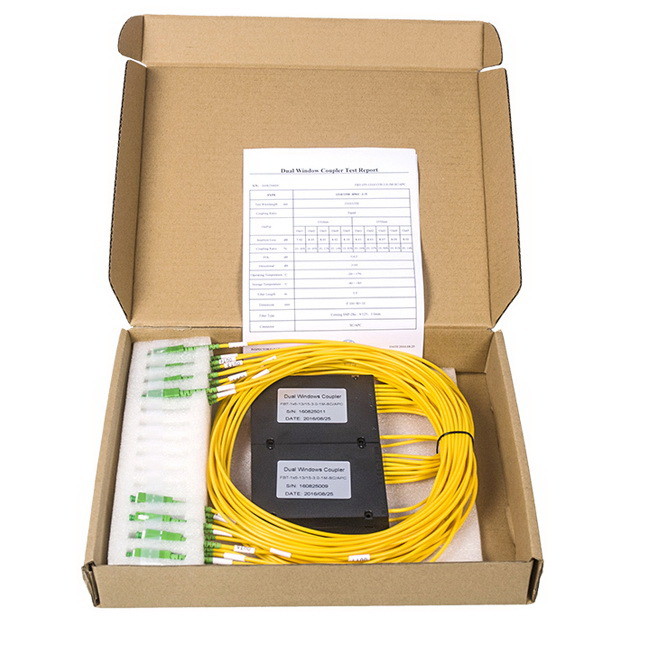 CATV 5 Way Fused Fbt Passive Fiber Splitter 1x5 Singlemode Optical Coupler Module