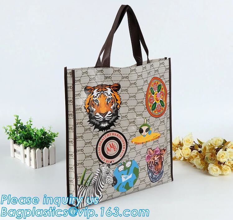 non-woven promotional shopping bag ultrasonic non woven bag, Custom printed tote non woven bag shopping shoulder bag pri