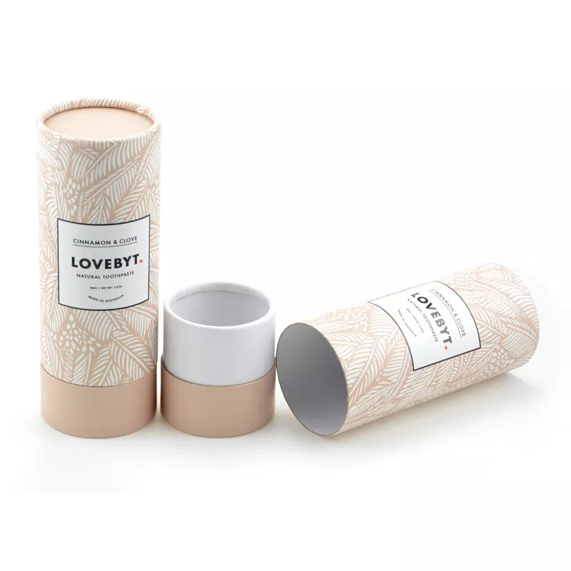 Toothpaste Cylinder Tube Packaging Printing Round Packaging Boxes for Cosmetic Personal Care