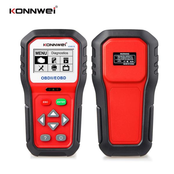 Quality 12V Computerized Eobd Obd2 Obdii Car Scanner Diagnostic KONNWEI KW818 for sale