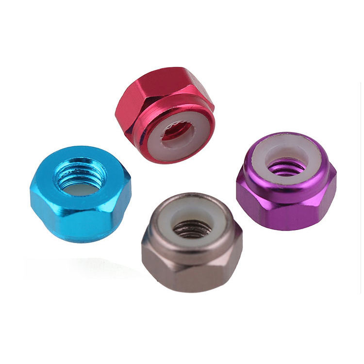 M2-M5 Aluminum Alloy Lock Loose Lock Nut Locking Self Locking Nylon Ring Color Nut