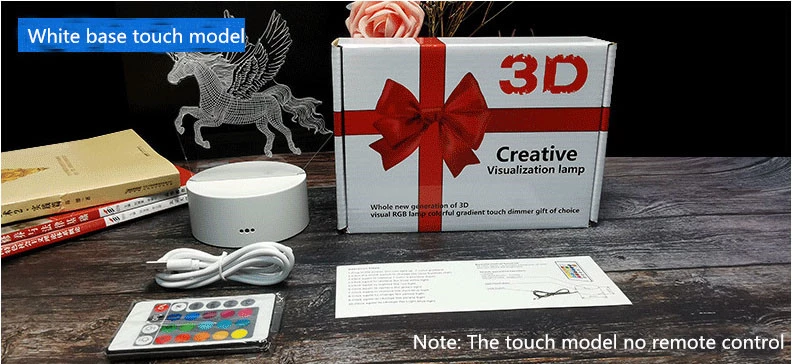 Yoga Cyan 3D Led Illusion Lamp Night Light Christmas Changeable Rohs