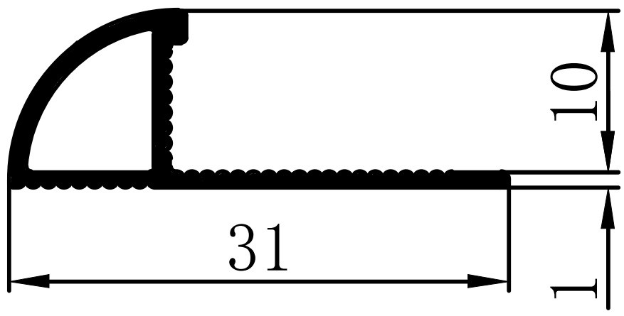 Bronze Aluminum Corner Tile Trim 0.55mm Thickness 6063 Alu Material