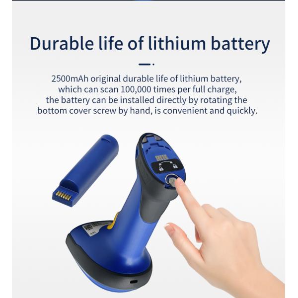 Barcode Generator QR Code Scanner Wireless Barcode Scanner Machine With Memory Handheld Bar Code Scanning Reader