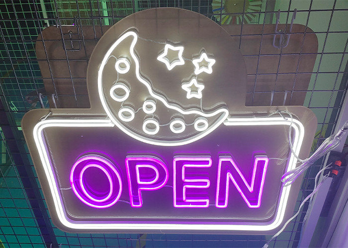 Silica Gel 10cm 12VDC Led Neon Sign EU Plug For Retail Shop
